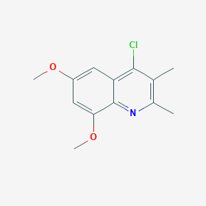 molecular formula C13H14ClNO2 B8690305 4-Chloro-6,8-dimethoxy-2,3-dimethylquinoline 