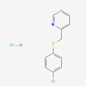 B8690354 2-(((4-Chlorophenyl)thio)methyl)pyridine, hydrochloride CAS No. 81851-02-7