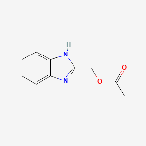 molecular formula C10H10N2O2 B8690407 (1H-Benzo[d]imidazol-2-yl)methyl acetate 