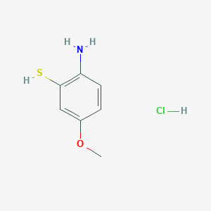 molecular formula C7H10ClNOS B8690415 5-Methoxy-2-aminobenzenethiol hydrochloride 