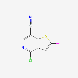 molecular formula C8H2ClIN2S B8690425 4-Chloro-2-iodothieno[3,2-c]pyridine-7-carbonitrile 