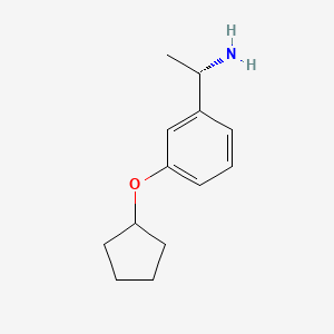 molecular formula C13H19NO B8690437 (1S)-1-(3-Cyclopentyloxyphenyl)ethylamine 