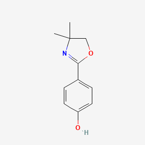 molecular formula C11H13NO2 B8690449 4-(4,4-Dimethyl-1,3-oxazolidin-2-ylidene)cyclohexa-2,5-dien-1-one CAS No. 124438-10-4