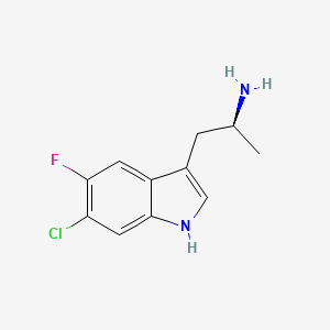 molecular formula C11H12ClFN2 B8690463 (2S)-1-(6-chloro-5-fluoro-1H-indol-3-yl)propan-2-amine 