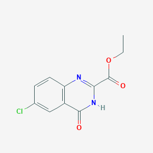 molecular formula C11H9ClN2O3 B8690603 Ethyl 6-chloro-4-oxo-1,4-dihydroquinazoline-2-carboxylate 