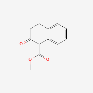 molecular formula C12H12O3 B8690671 1-Naphthalenecarboxylic acid, 1,2,3,4-tetrahydro-2-oxo-, methyl ester CAS No. 31202-23-0