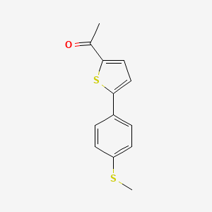 molecular formula C13H12OS2 B8690703 1-{5-[4-(Methylsulfanyl)phenyl]-2-thienyl}ethanone 