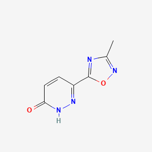 molecular formula C7H6N4O2 B8690712 6-(3-methyl-1,2,4-oxadiazol-5-yl)pyridazin-3(2H)-one 
