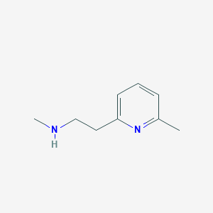 molecular formula C9H14N2 B8690780 N-Methyl-N-[2-(6-methyl-2-pyridyl)ethyl]amine 