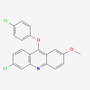 molecular formula C20H13Cl2NO2 B8690792 6-Chloro-9-(4-chlorophenoxy)-2-methoxyacridine CAS No. 115960-63-9