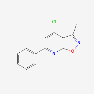 molecular formula C13H9ClN2O B8690878 4-Chloro-3-methyl-6-phenylisoxazolo[5,4-b]pyridine CAS No. 61658-64-8