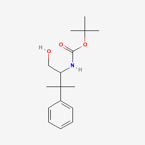 molecular formula C16H25NO3 B8690988 1,1-Dimethylethyl [1-(hydroxymethyl)-2-methyl-2-phenylpropyl]carbamate 