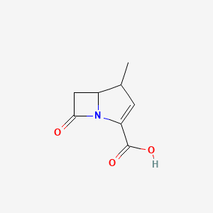 molecular formula C8H9NO3 B8690996 4-Methyl-7-oxo-1-azabicyclo[3.2.0]hept-2-ene-2-carboxylic acid CAS No. 103912-15-8