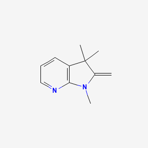 molecular formula C11H14N2 B8691006 1H-Pyrrolo[2,3-b]pyridine, 2,3-dihydro-1,3,3-trimethyl-2-methylene- CAS No. 41450-85-5