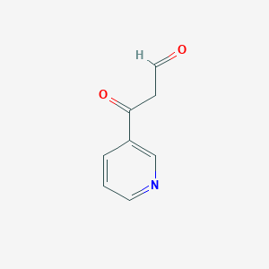 molecular formula C8H7NO2 B8691033 3-Oxo-3-(pyridin-3-YL)propanal 