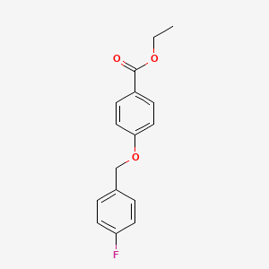 molecular formula C16H15FO3 B8691036 Ethyl 4-[(4-fluorophenyl)methoxy]benzoate CAS No. 56441-59-9
