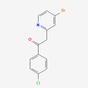 molecular formula C13H9BrClNO B8691040 2-(4-Bromopyridin-2-yl)-1-(4-chlorophenyl)ethanone 