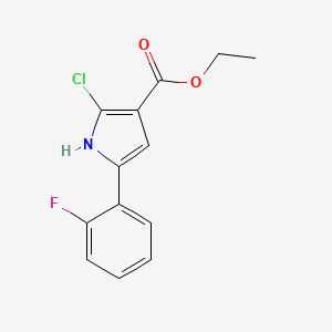 Ethyl 2-chloro-5-(2-fluorophenyl)-1H-pyrrole-3-carboxylate