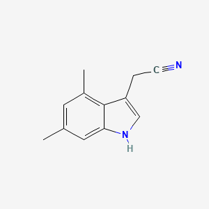 molecular formula C12H12N2 B8691104 (4,6-Dimethyl-1H-indol-3-yl)acetonitrile 