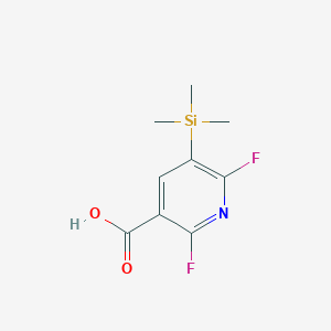 molecular formula C9H11F2NO2Si B8691140 2,6-Difluoro-5-(trimethylsilyl)pyridine-3-carboxylic acid 