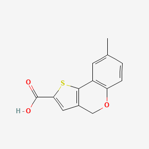 molecular formula C13H10O3S B8691199 8-methyl-4H-thieno[3,2-c]chromene-2-carboxylic acid 