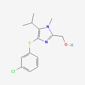 [4-(3-Chlorophenyl)sulfanyl-5-isopropyl-1-methyl-imidazol-2-yl]methanol