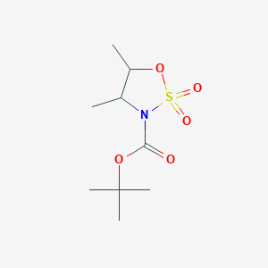 molecular formula C9H17NO5S B8691217 Tert-butyl 4,5-dimethyl-1,2,3-oxathiazolidine-3-carboxylate 2,2-dioxide 