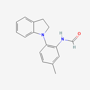 molecular formula C16H16N2O B8691226 N-(2-(Indolin-1-yl)-5-methylphenyl)formamide CAS No. 116461-58-6