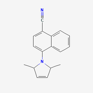 molecular formula C17H16N2 B8691232 4-(2,5-Dimethyl-2,5-dihydropyrrol-1-yl)naphthalene-1-carbonitrile CAS No. 870889-07-9