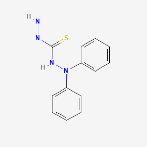 molecular formula C13H12N4S B8691275 1-imino-3-(N-phenylanilino)thiourea 