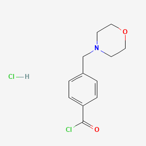molecular formula C12H15Cl2NO2 B8691279 4-(Morpholin-4-ylmethyl)benzoyl chloride;hydrochloride CAS No. 106261-63-6