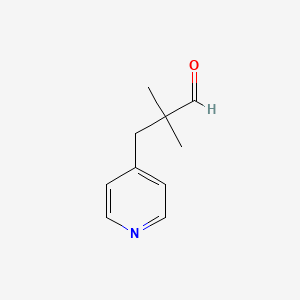 molecular formula C10H13NO B8691300 2,2-Dimethyl-3-(pyridin-4-yl)propanal 