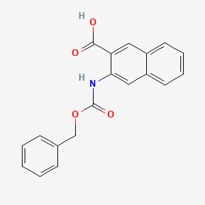 molecular formula C19H15NO4 B8691335 3-{[(Benzyloxy)carbonyl]amino}naphthalene-2-carboxylic acid CAS No. 128019-07-8