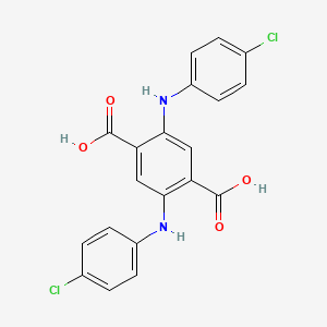 molecular formula C20H14Cl2N2O4 B8691343 2,5-Bis(p-chloroanilino)terephthalic acid CAS No. 41680-76-6