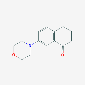 molecular formula C14H17NO2 B8691345 7-morpholin-4-yl-3,4-dihydro-2H-naphthalen-1-one CAS No. 88290-09-9