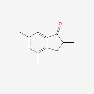 molecular formula C12H14O B8691365 2,4,6-Trimethylindanone 