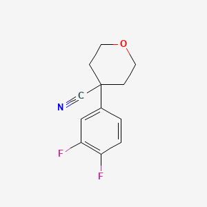 molecular formula C12H11F2NO B8691422 4-(3,4-Difluorophenyl)tetrahydro-2H-pyran-4-carbonitrile 