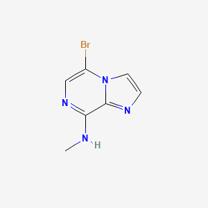 molecular formula C7H7BrN4 B8691427 5-Bromo-N-methylimidazo[1,2-A]pyrazin-8-amine CAS No. 787591-78-0