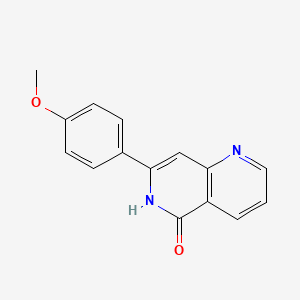 molecular formula C15H12N2O2 B8691435 7-(4-Methoxyphenyl)-1,6-naphthyridin-5(6H)-one CAS No. 223553-68-2