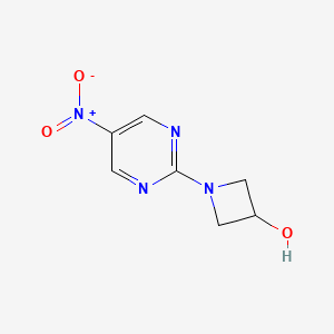 molecular formula C7H8N4O3 B8691442 1-(5-Nitropyrimidin-2-yl)azetidin-3-ol 