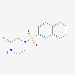 molecular formula C14H14N2O3S B8691452 4-(Naphthalene-2-sulfonyl)-piperazin-2-one 