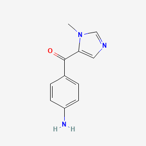 molecular formula C11H11N3O B8691557 (4-aminophenyl)(1-methyl-1H-imidazol-5-yl)methanone 