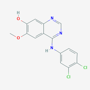 molecular formula C15H11Cl2N3O2 B8691573 4-(3,4-Dichloroanilino)-6-methoxyquinazolin-7(1H)-one CAS No. 650577-31-4