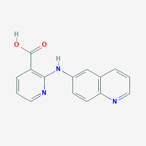 molecular formula C15H11N3O2 B8691575 2-(6-Quinolylamino)pyridine-3-carboxylic acid 