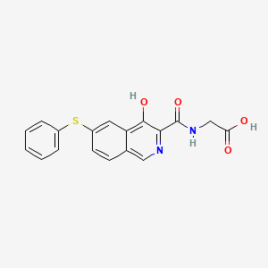 Glycine, N-[[4-hydroxy-6-(phenylthio)-3-isoquinolinyl]carbonyl]-