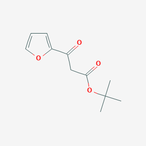 molecular formula C11H14O4 B8691621 b-Oxo-2-furanpropanoic acid tert-butyl ester 