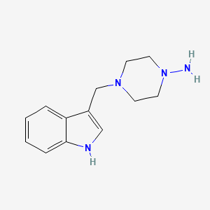 4-((1H-Indol-3-yl)methyl)piperazin-1-amine