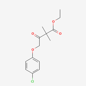 molecular formula C14H17ClO4 B8691681 Ethyl 4-(4-chlorophenoxy)-2,2-dimethyl-3-oxobutanoate CAS No. 66216-06-6