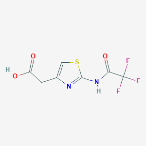 molecular formula C7H5F3N2O3S B8691682 [2-(2,2,2-Trifluoroacetamido)-1,3-thiazol-4-yl]acetic acid CAS No. 62556-95-0