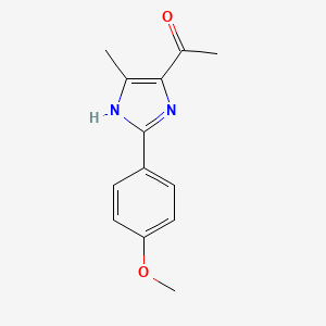 molecular formula C13H14N2O2 B8691695 5-Acetyl-2-(4-methoxyphenyl)-4-methylimidazole 